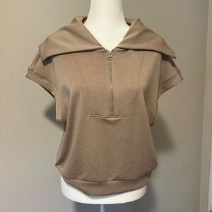 Bailey 44 Tan Short Sleeve Top